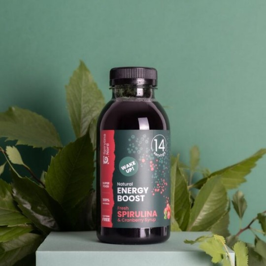 Spirulīna ar dzērveņu sīrupu 330 ml, Spirulina NORD