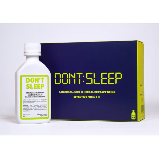 DON’T SLEEP (6X50ml), Inovatīvo biomedicīnas tehnoloģiju institūta ražotne FitoBalt